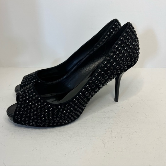 Karen Millen Black Studded Heels Size 7.5 - Picture 6 of 12